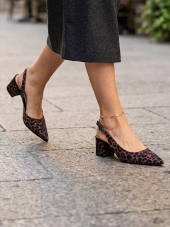 Liz Claiborne Shoes - NWT Liz Claiborne Leopard Print Pointed Toe Slingback Block Heel Pumps 9.5
Y